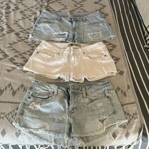 Bundle of cut off style shorts